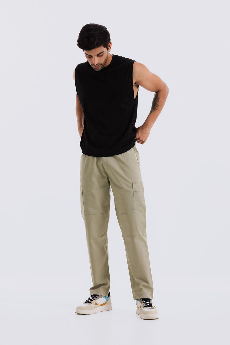Dusty Sage 2 way stretchable Air cargo - Regular fit