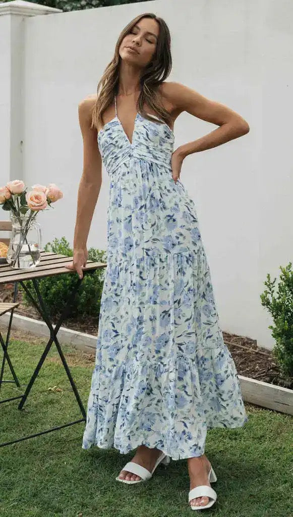 Gemmo Breezy Summer Holiday Dress - Blue