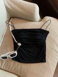 Zouzou Tank Tops with Inbuilt Bra - Black