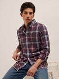 AWER - Multicolor Checked Slim Fit Casual Shirt