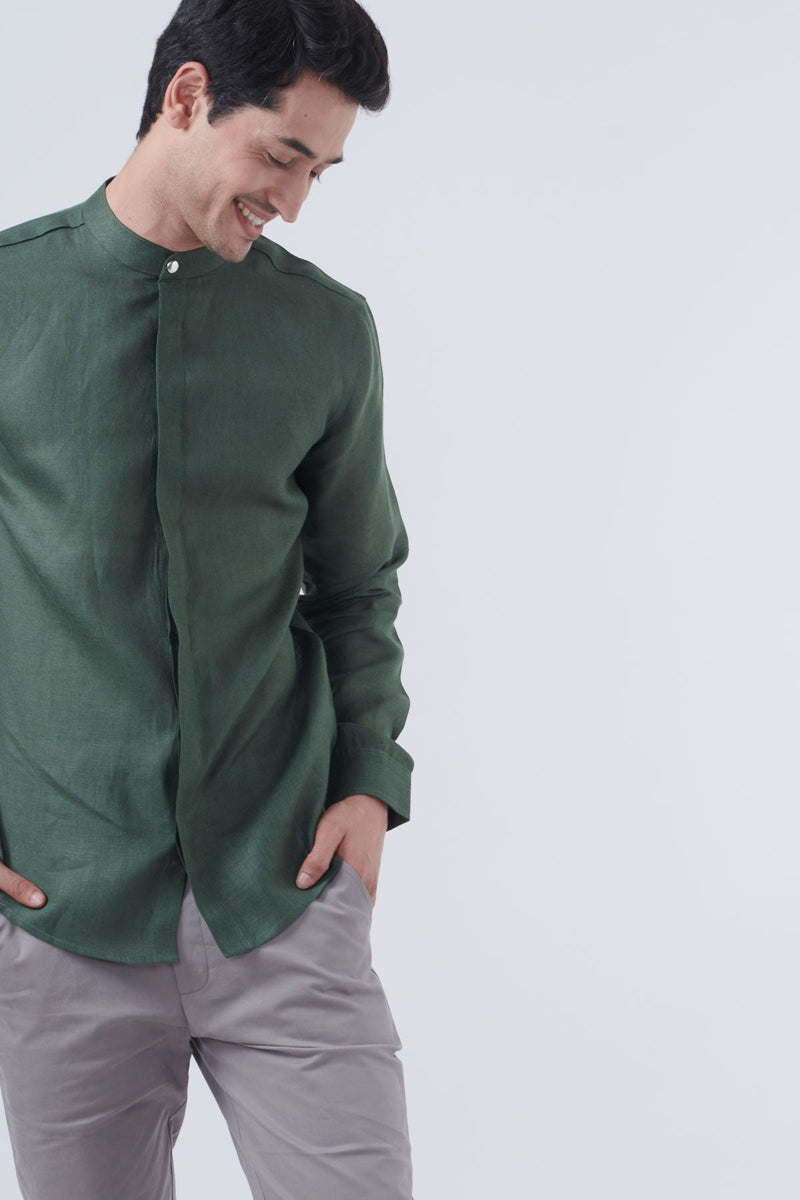 Woodland 100% Pure Linen Shirt - Regular fit