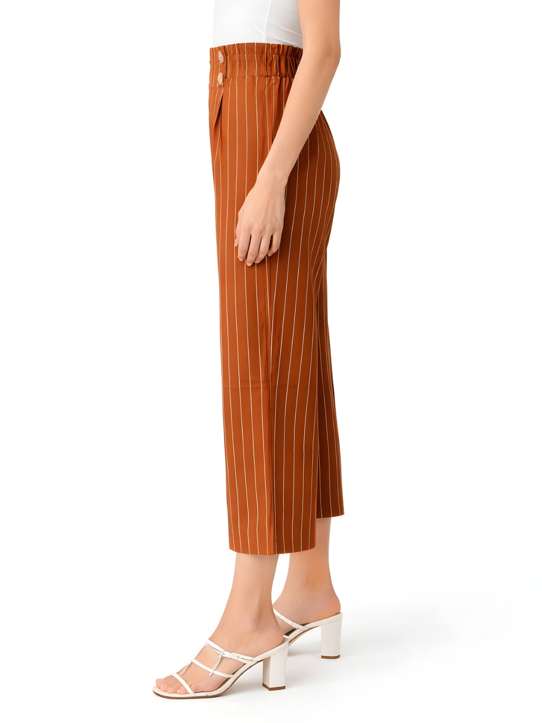 Brown Striped Trouser
