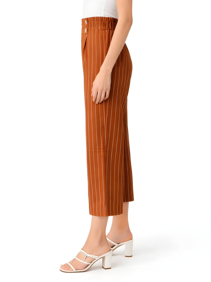 Brown Striped Trouser
