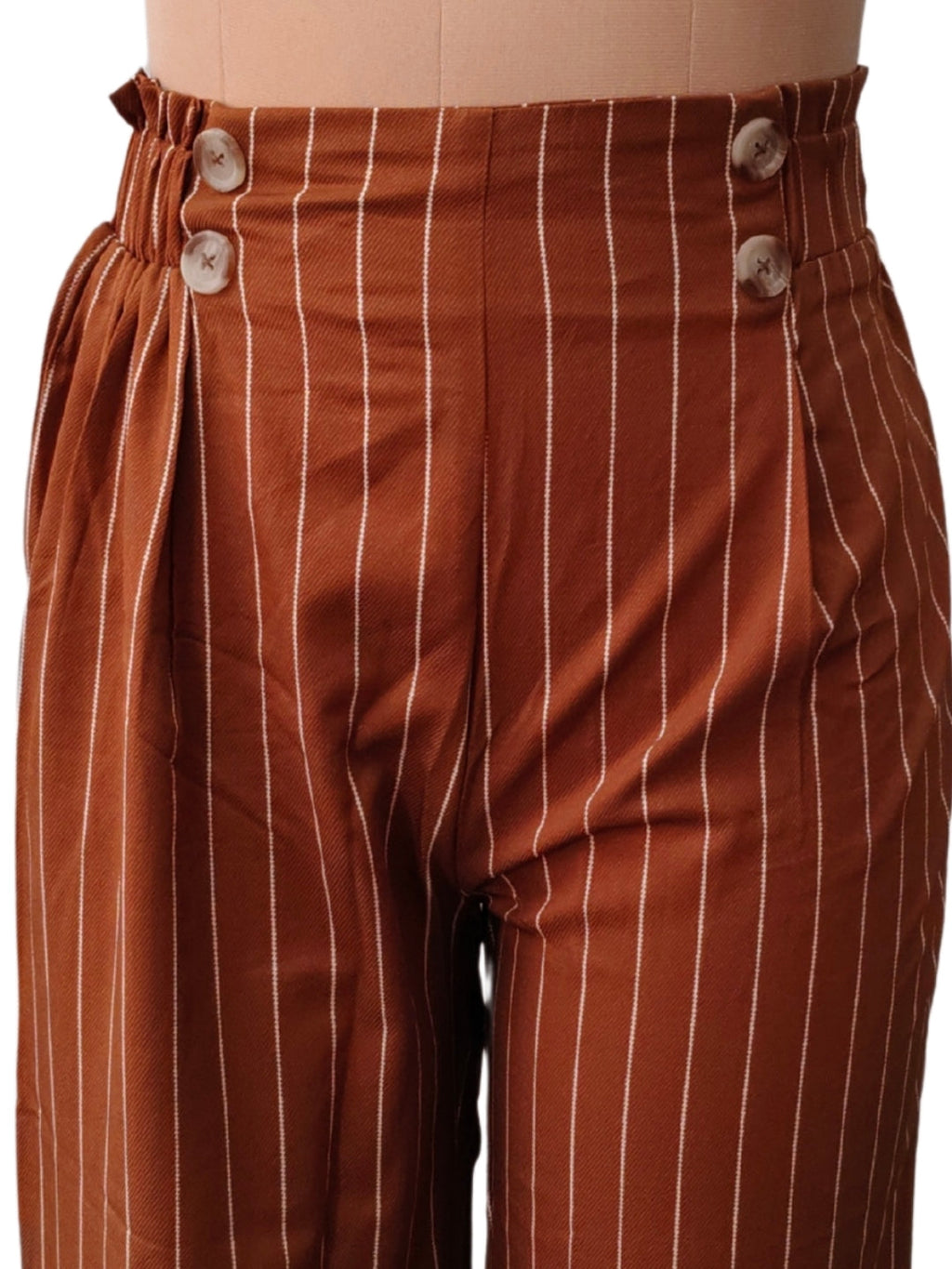 Brown Striped Trouser