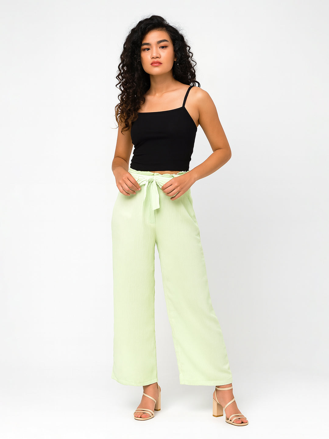 Green Solid Trouser