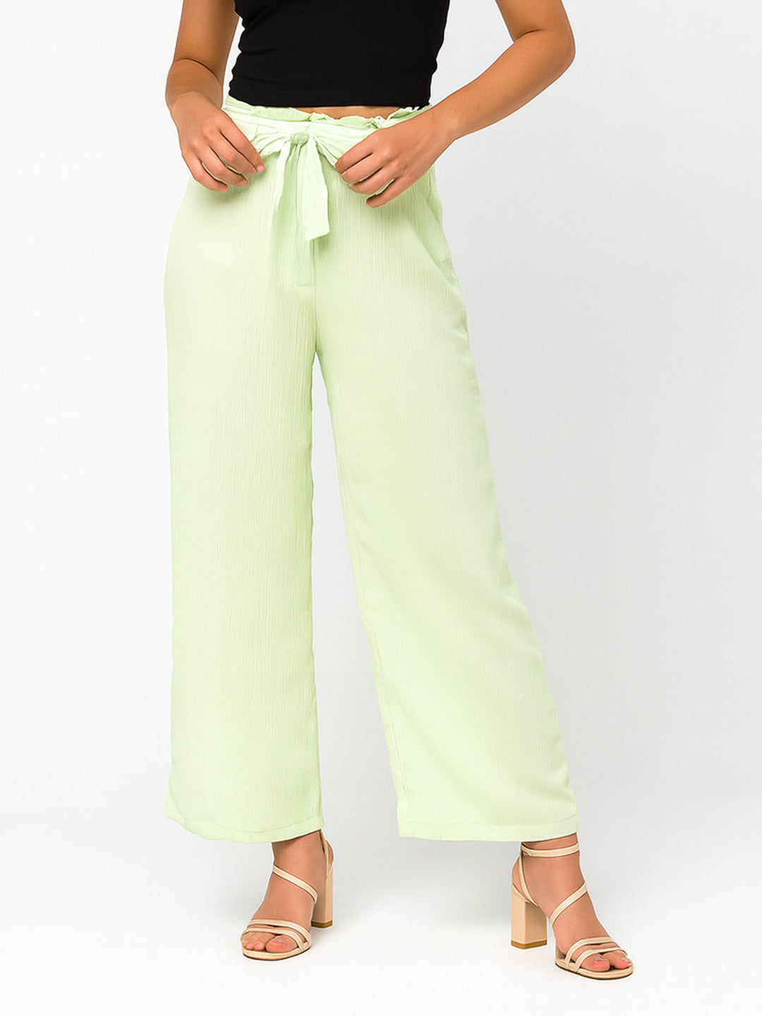 Green Solid Trouser