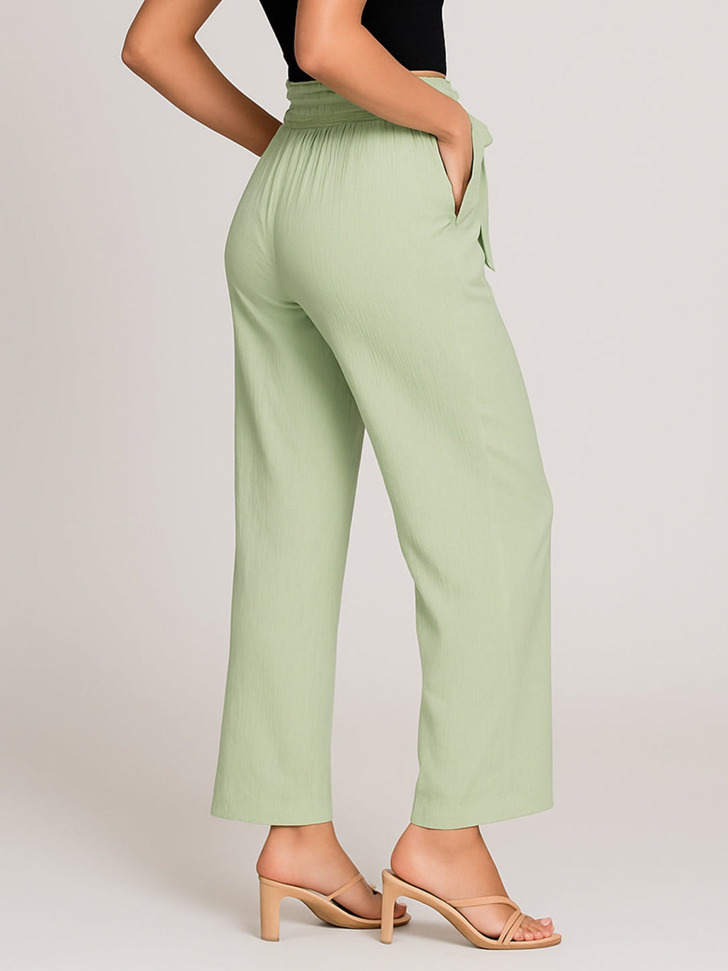 Green Solid Trouser
