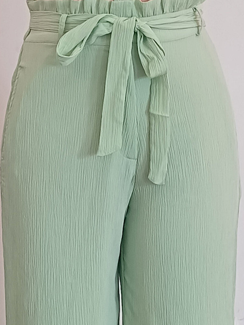 Green Solid Trouser
