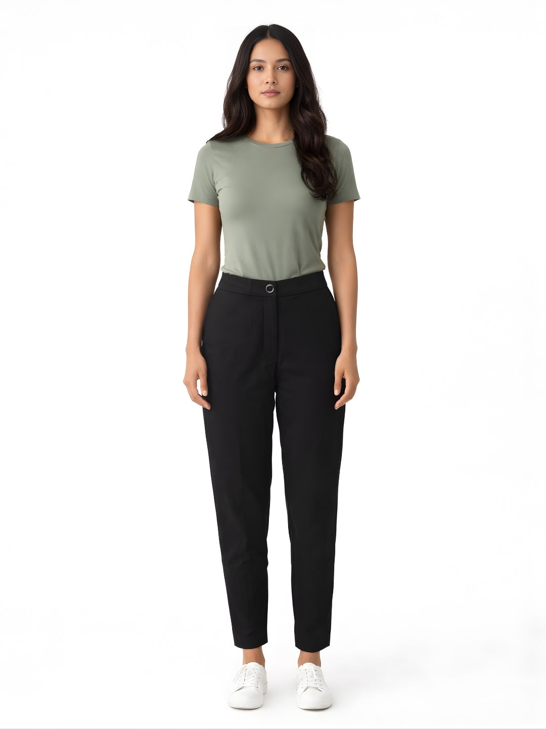 Black Solid Trouser