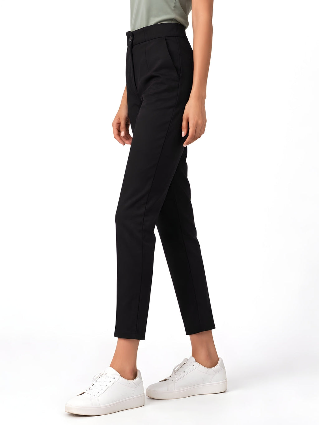 Black Solid Trouser