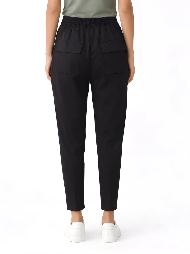 Black Solid Trouser