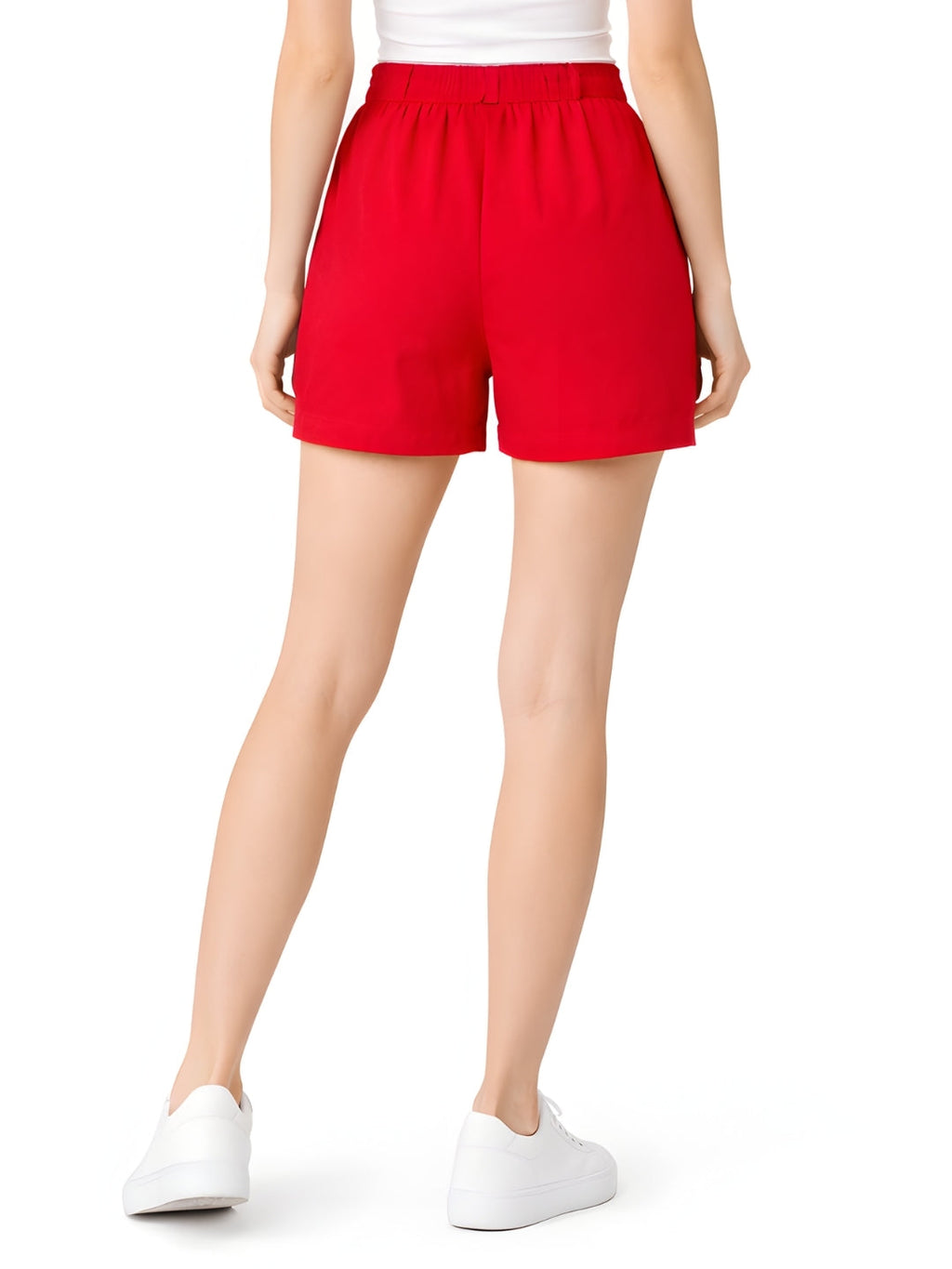 Red Solid Short Dress