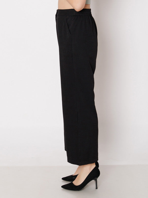Olive Solid Parallel Trouser