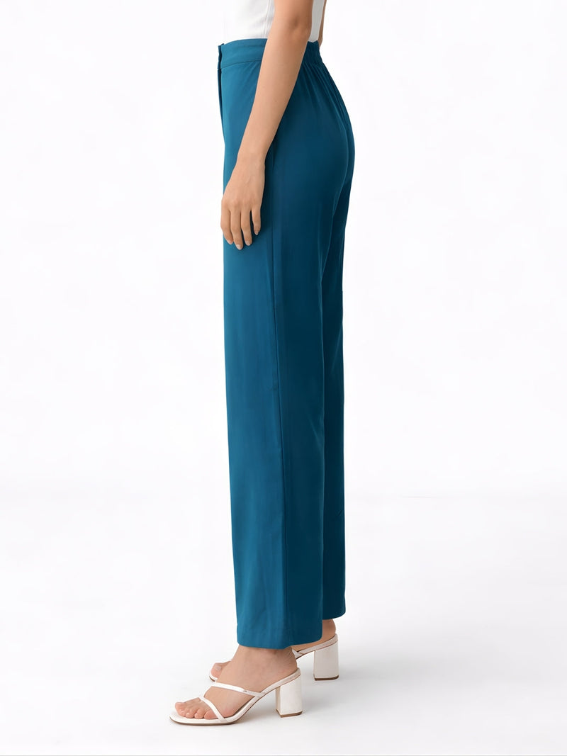 Teal Plain Trouser