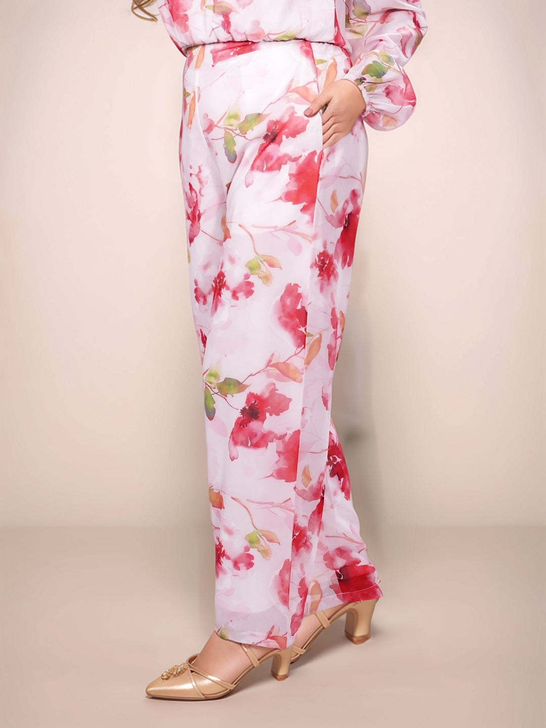 Multi Floral Trouser