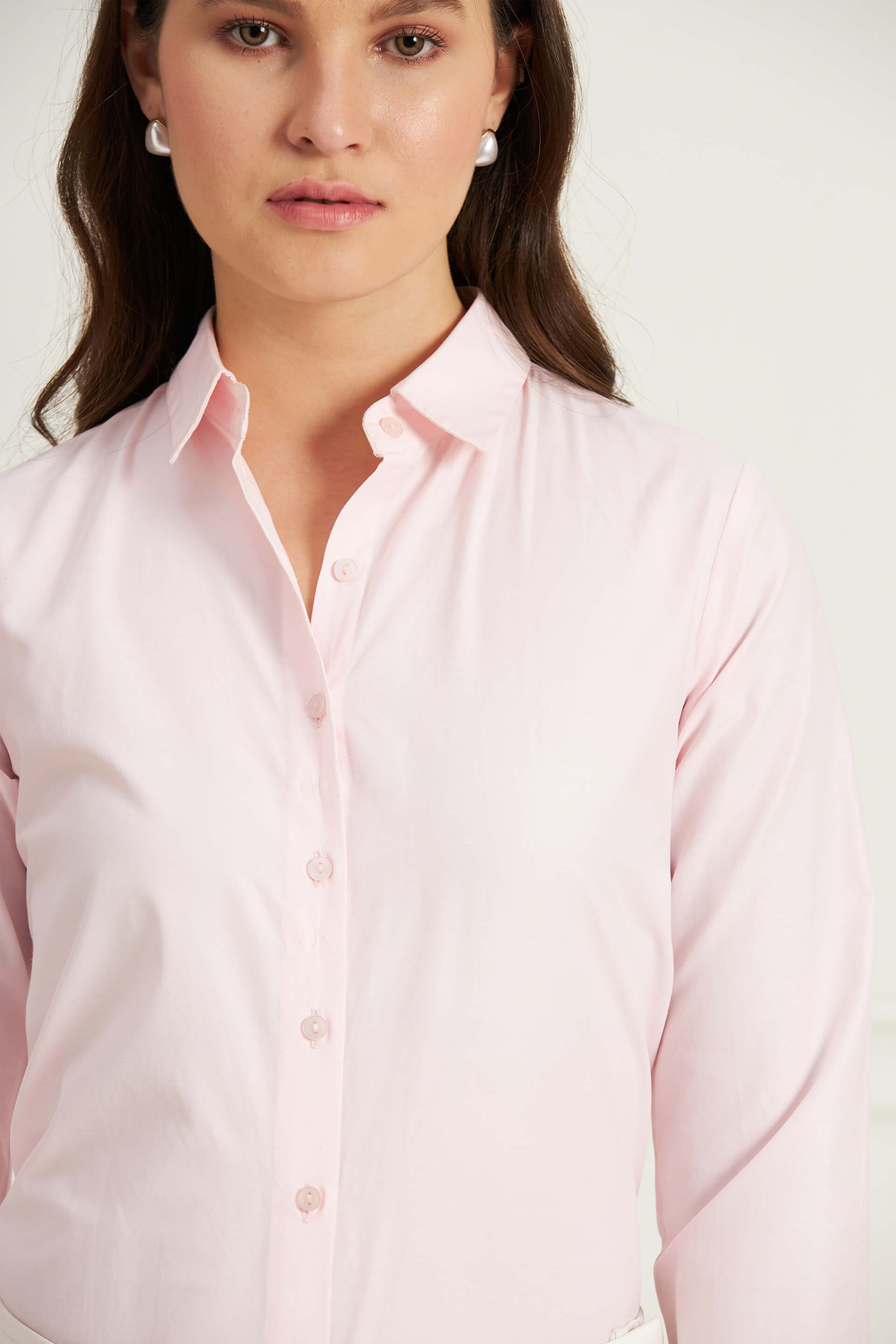 Pristine Button Down Shirt - Light Pink