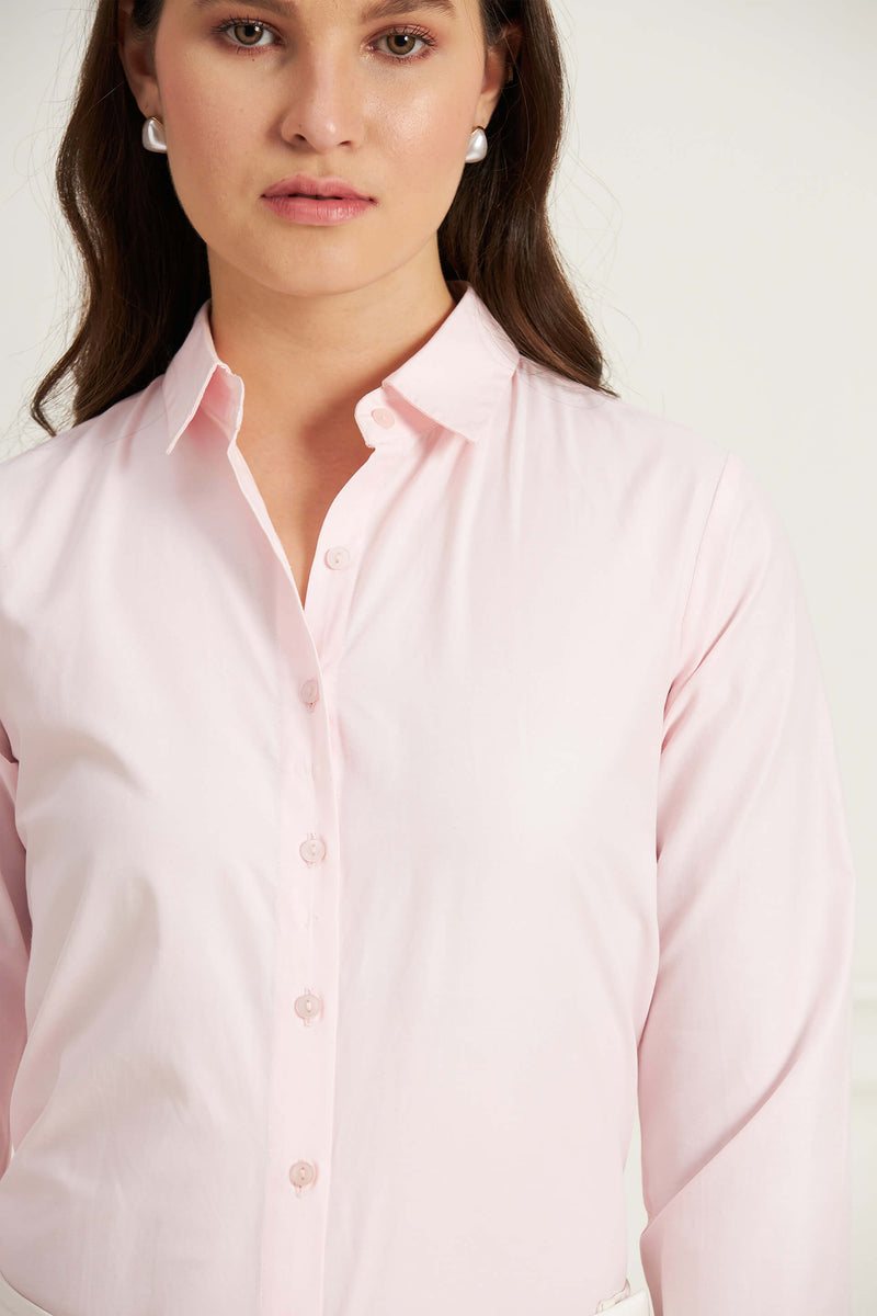 Pristine Button Down Shirt - Light Pink
