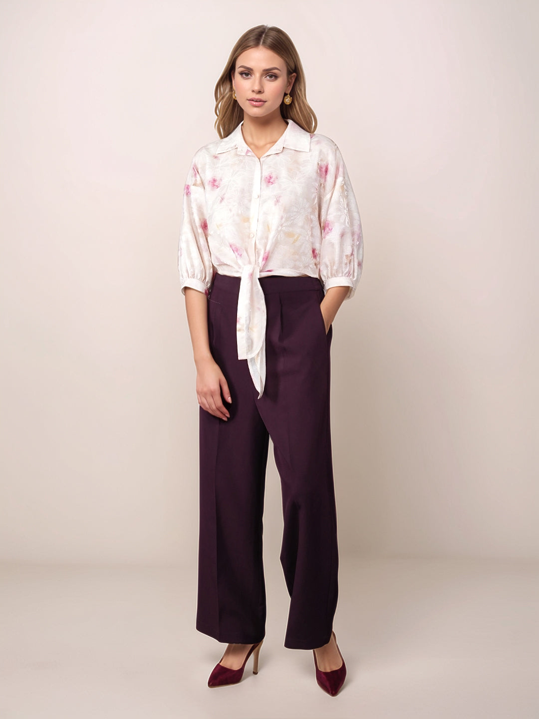 Multi Printed Abstract Flared Shrug