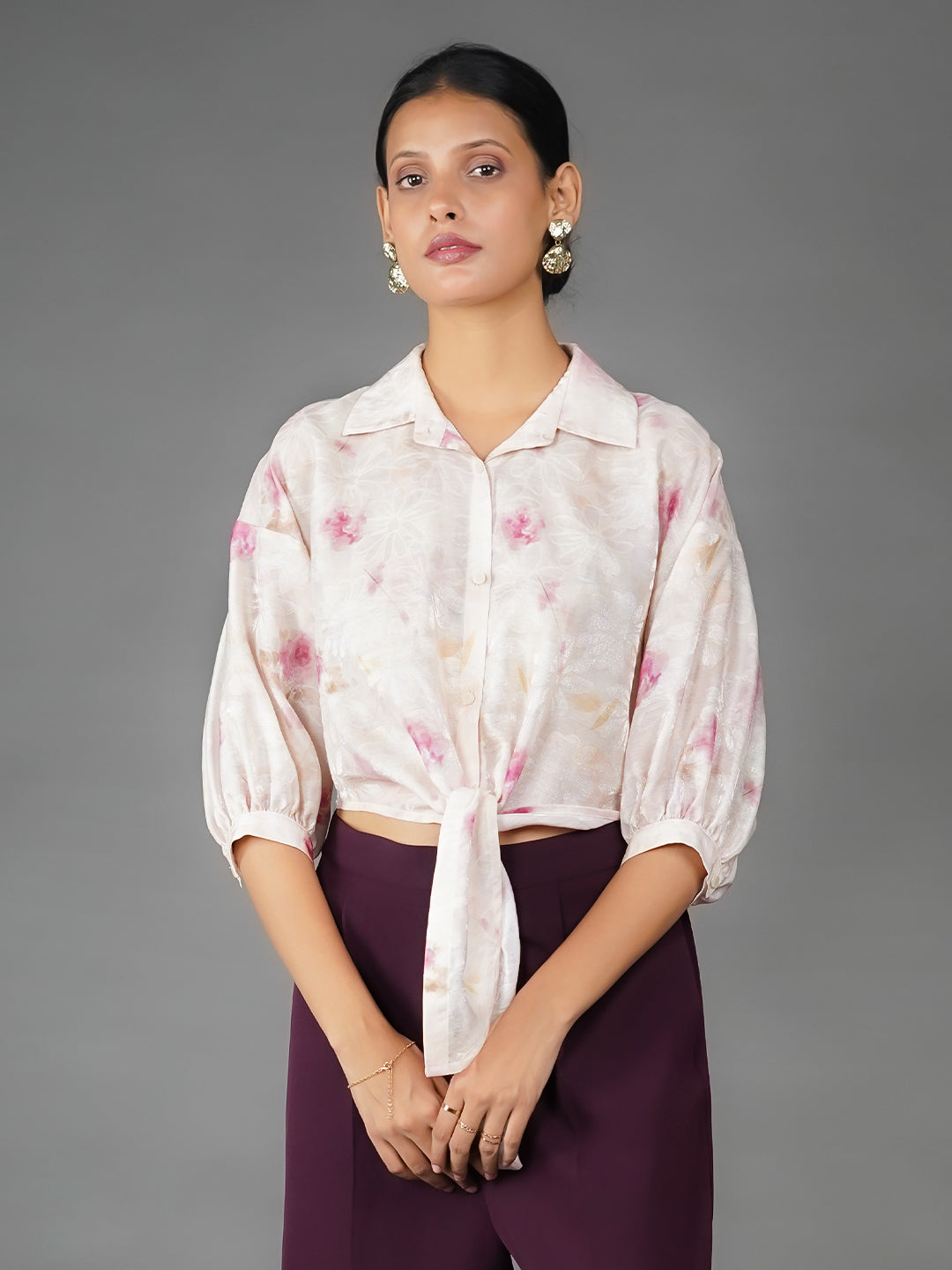 Multi Printed Abstract Flared Shrug