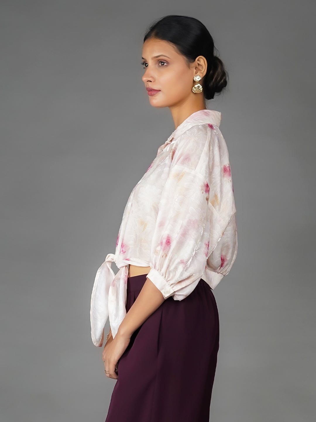Multi Printed Abstract Flared Shrug