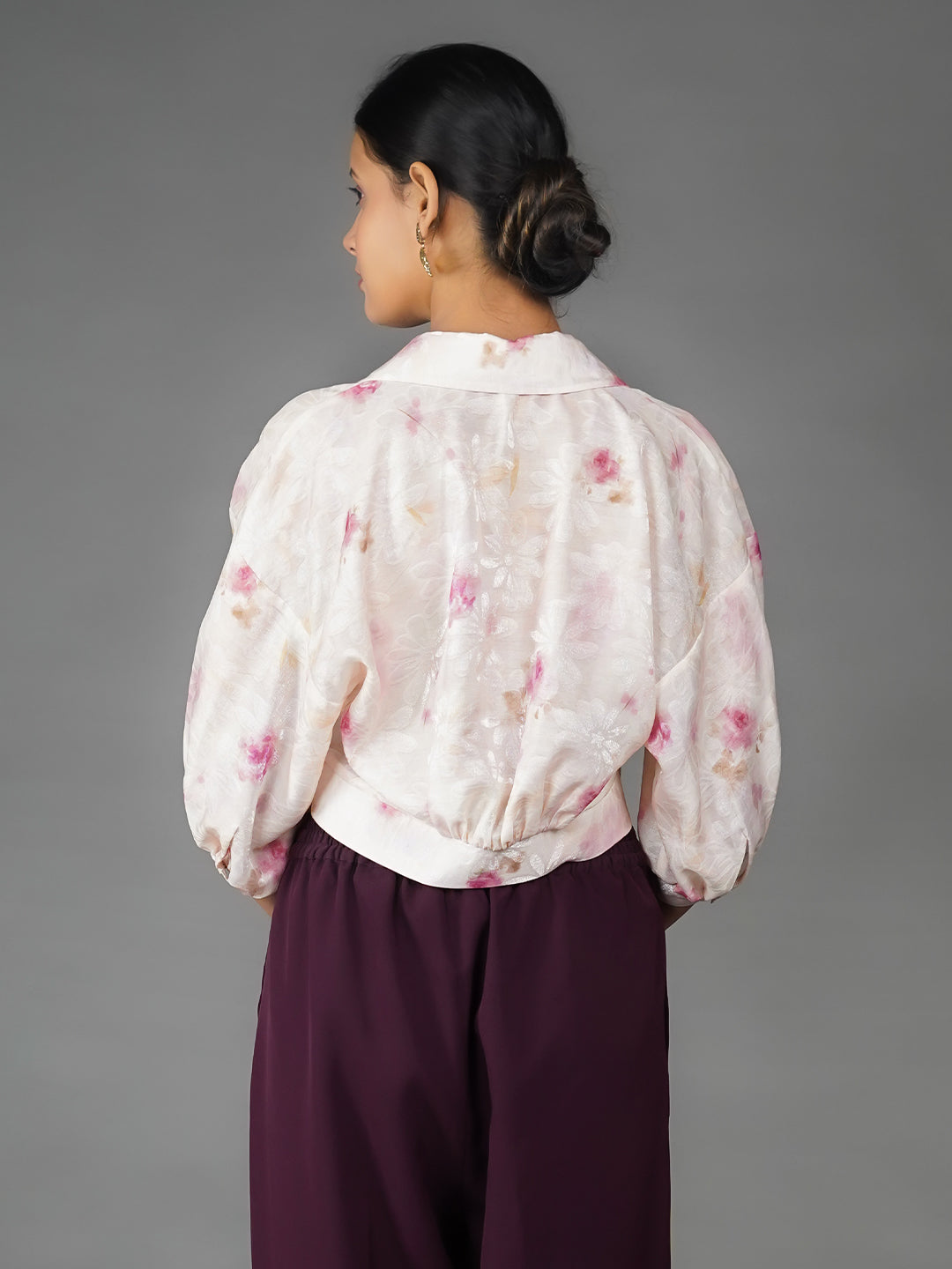 Multi Printed Abstract Flared Shrug