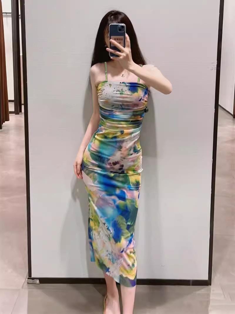 Souk Bodycon Summer Dress - Green