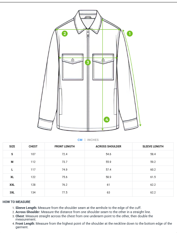 Size chart - product:penk-1