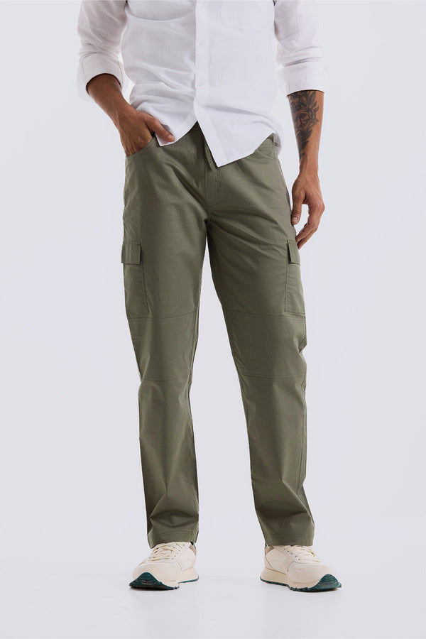 Spanish Green 2 way stretchable Air cargo - Regular fit