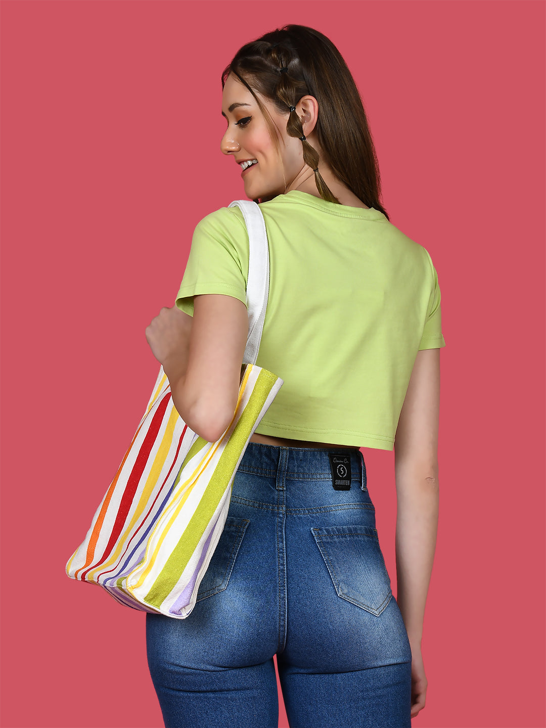 Lime Green Solid Crop Top
