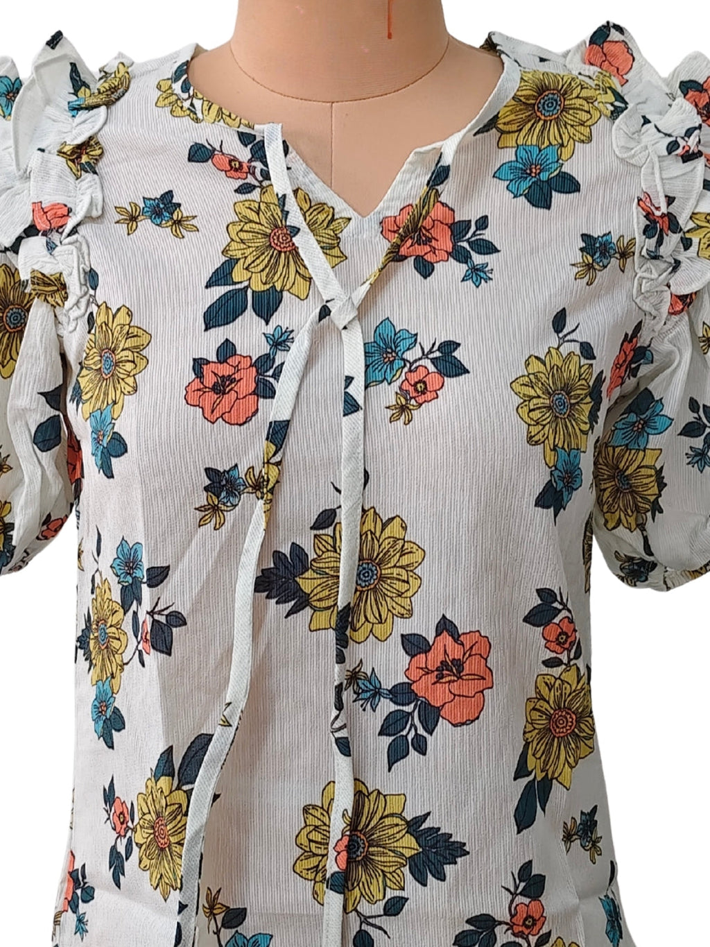 Multi Printed Short Sleeves Top