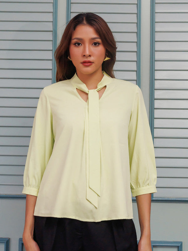 Green Solid Basic Top