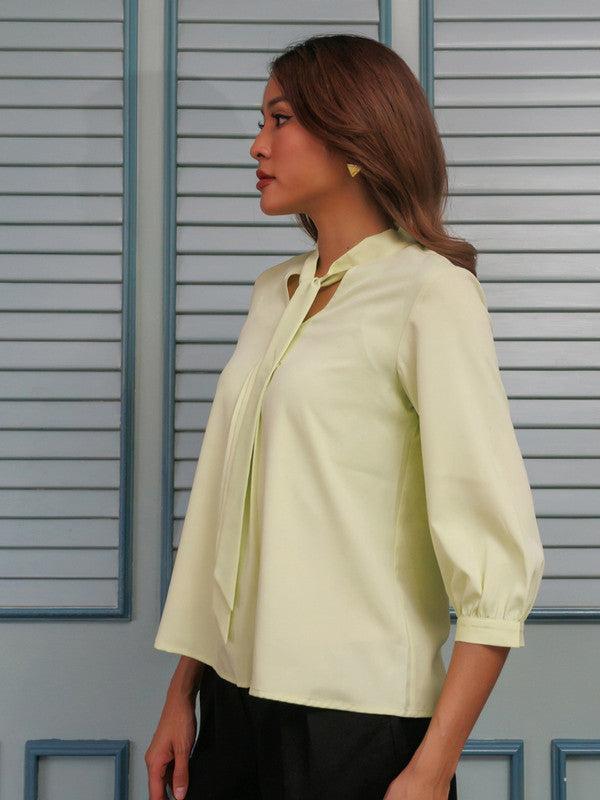 Green Solid Basic Top