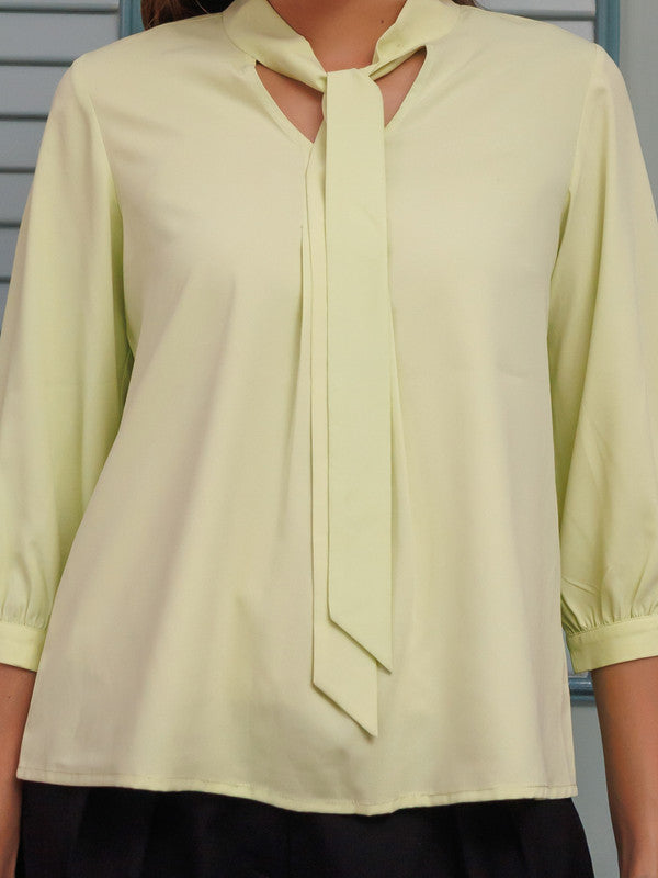 Green Solid Basic Top