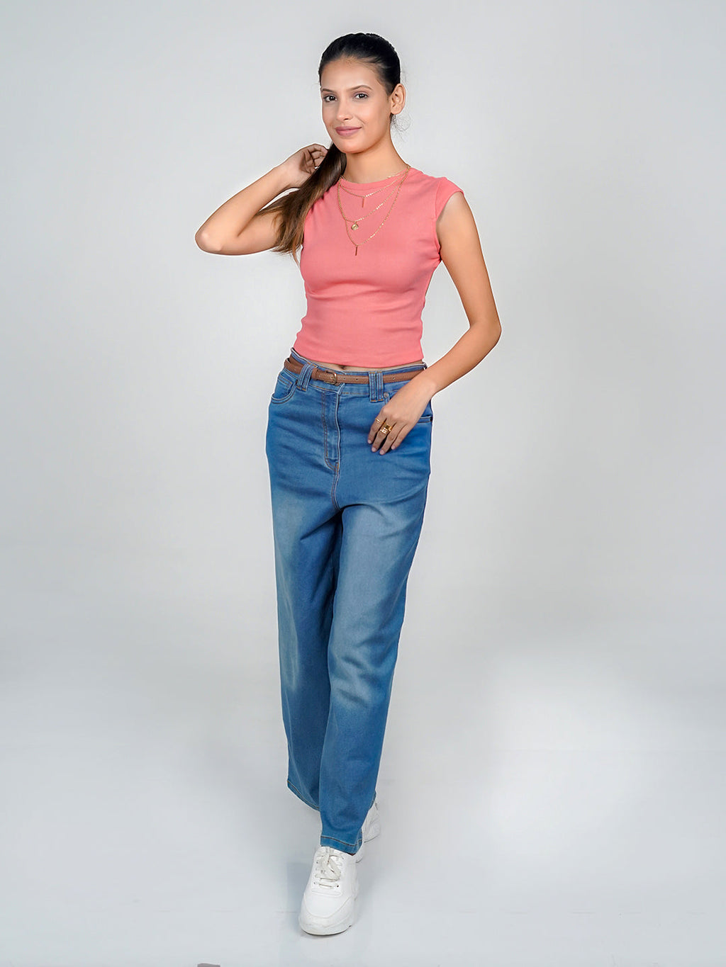 Pink Solid Basic Top