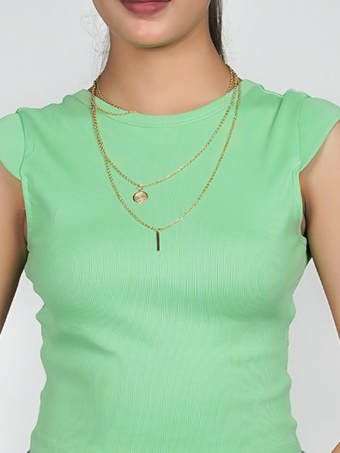 Green Solid Basic Top