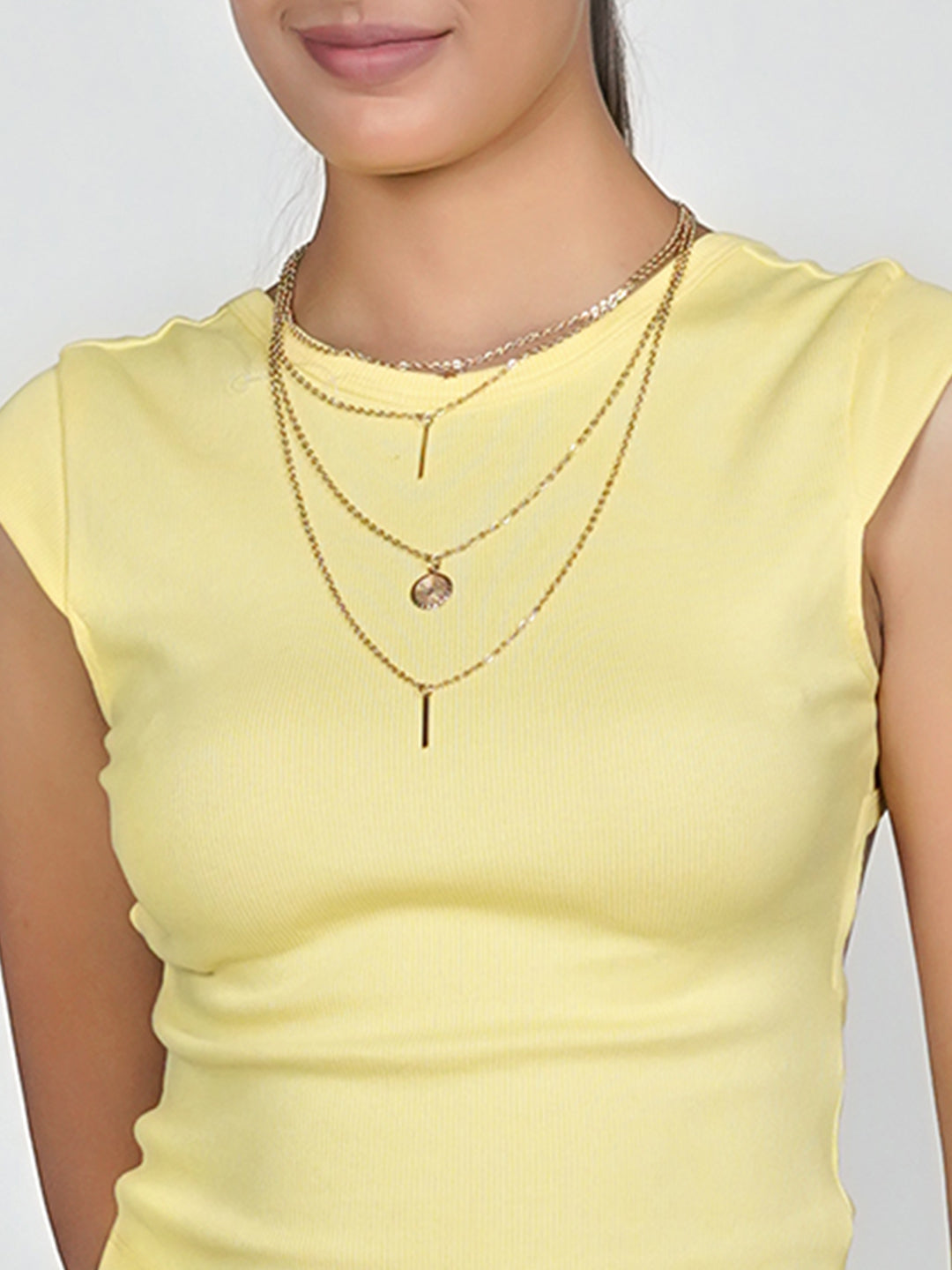 Yellow Solid Basic Top