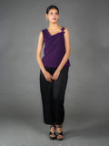 Purple Solid Lace Top
