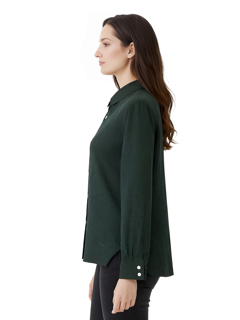 Green Textured Long Shirts