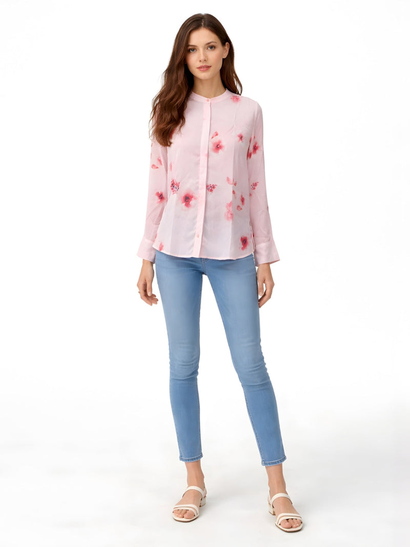 Pink Floral Long Top