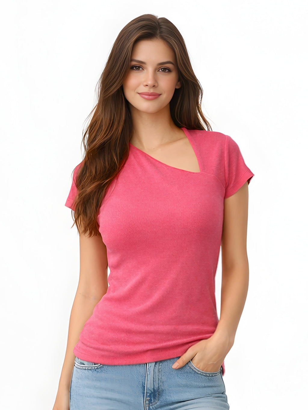 Pink Plain Short Top