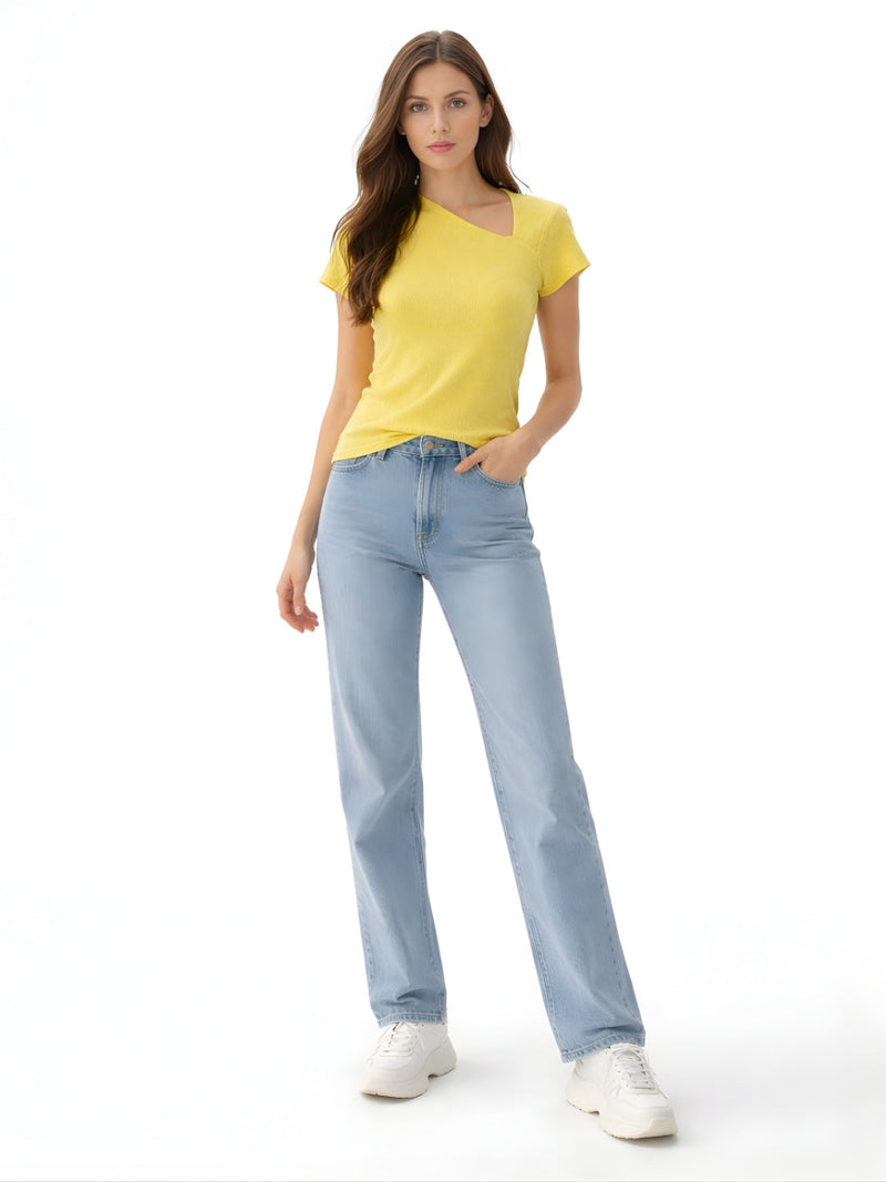 Yellow Plain Short Top