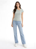 Light Grey Plain Short Top