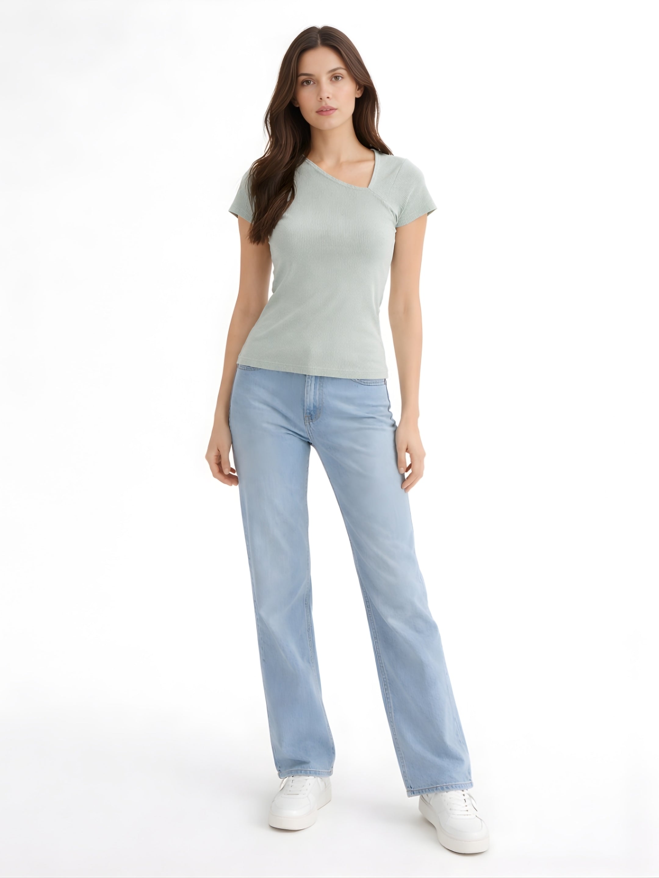 Light Grey Plain Short Top