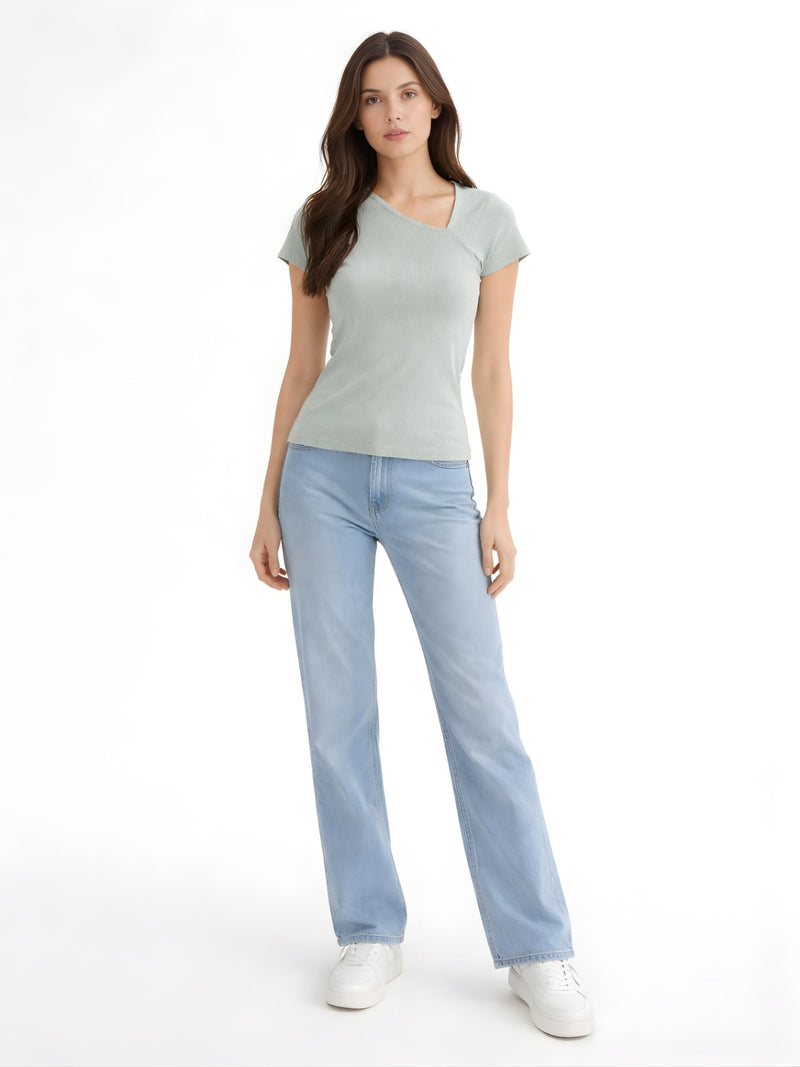 Light Grey Plain Short Top