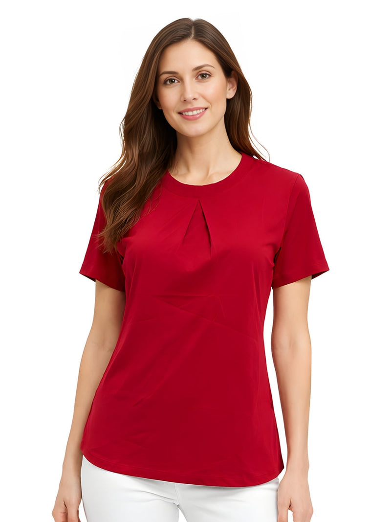 Red Plain Short Top
