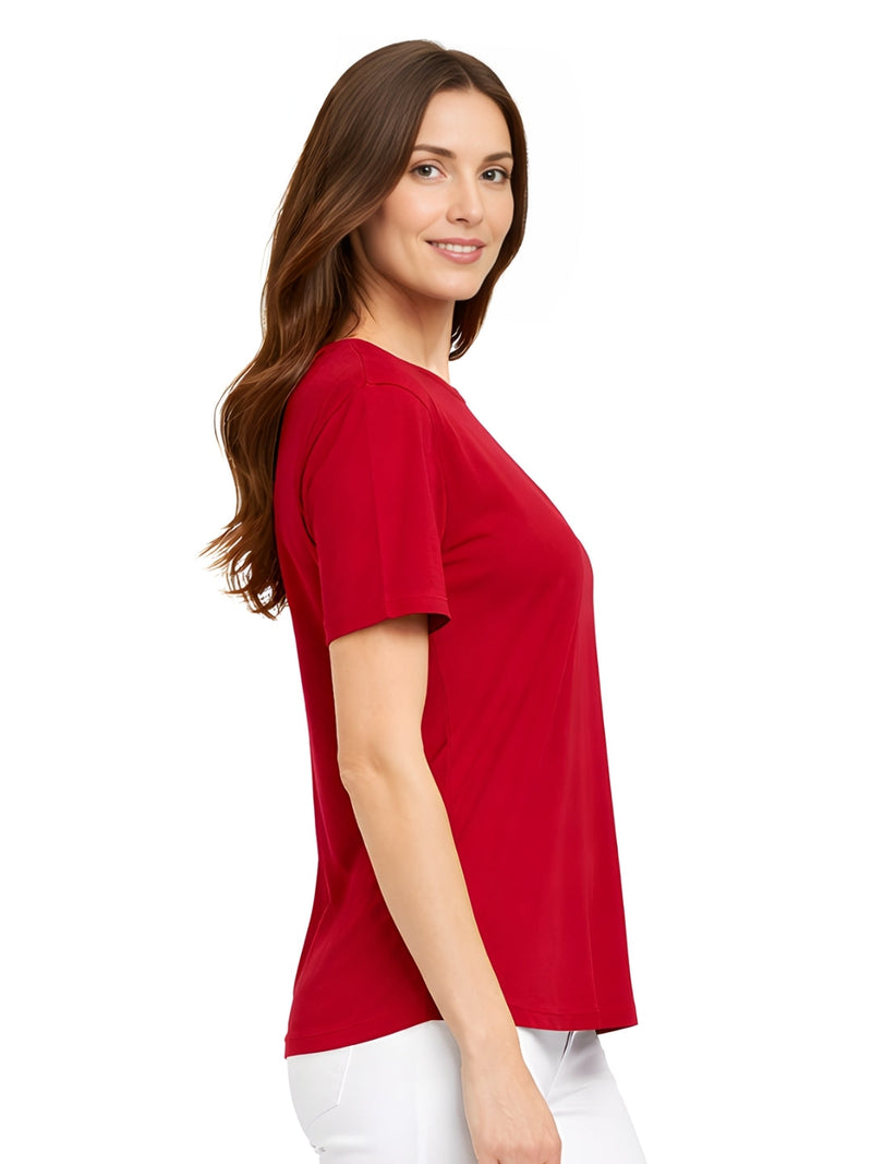 Red Plain Short Top