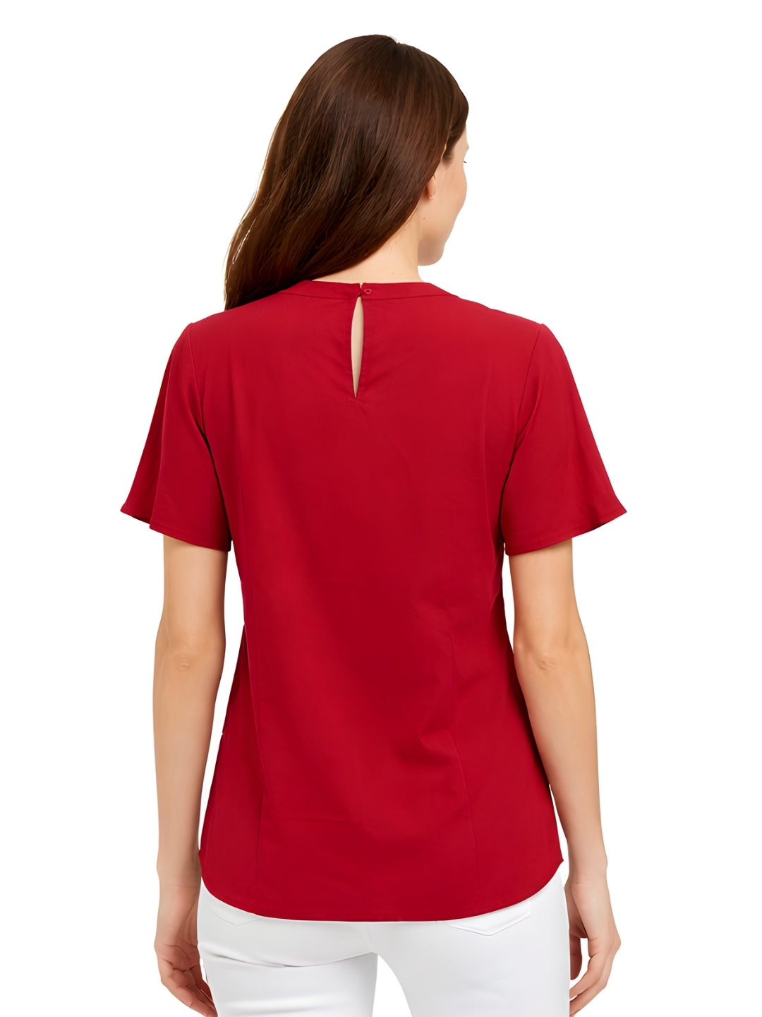 Red Plain Short Top