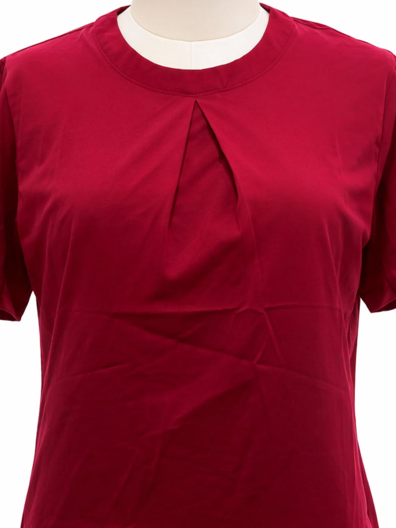 Red Plain Short Top