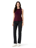 Brown Plain Sleeveless Top