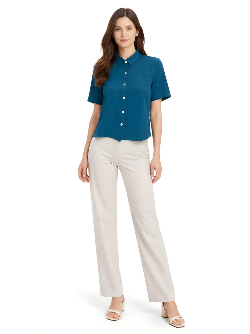 Teal Plain Short Top